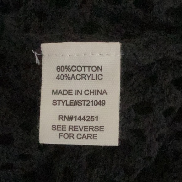 Moon & Madison 2 Piece set Shorts Tank Top Black Crochet Beach Cover up Large - Picture 8 of 9